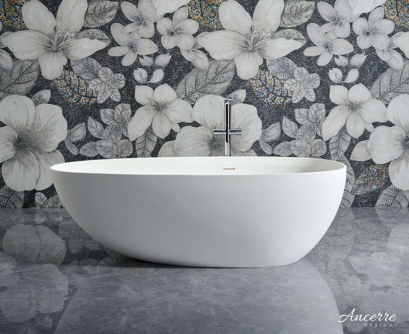 Arden 67” Freestanding Solid Surface Bathtub by Ancerre Designs