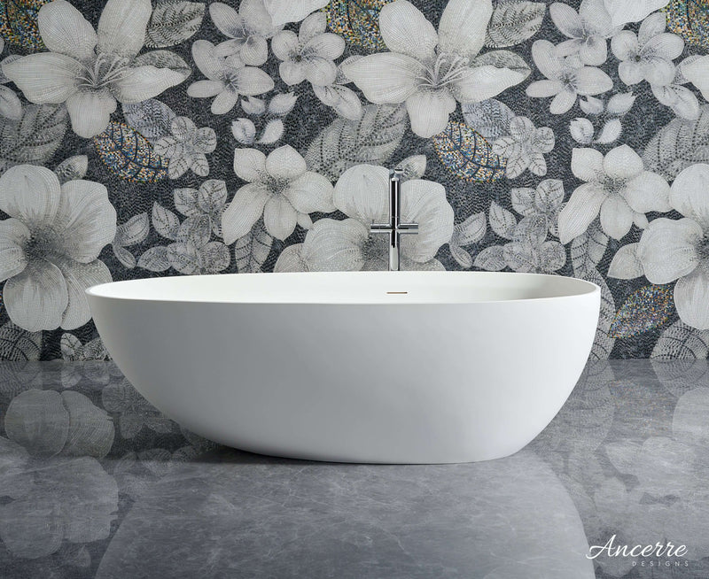 Arden 59” Freestanding Solid Surface Bathtub