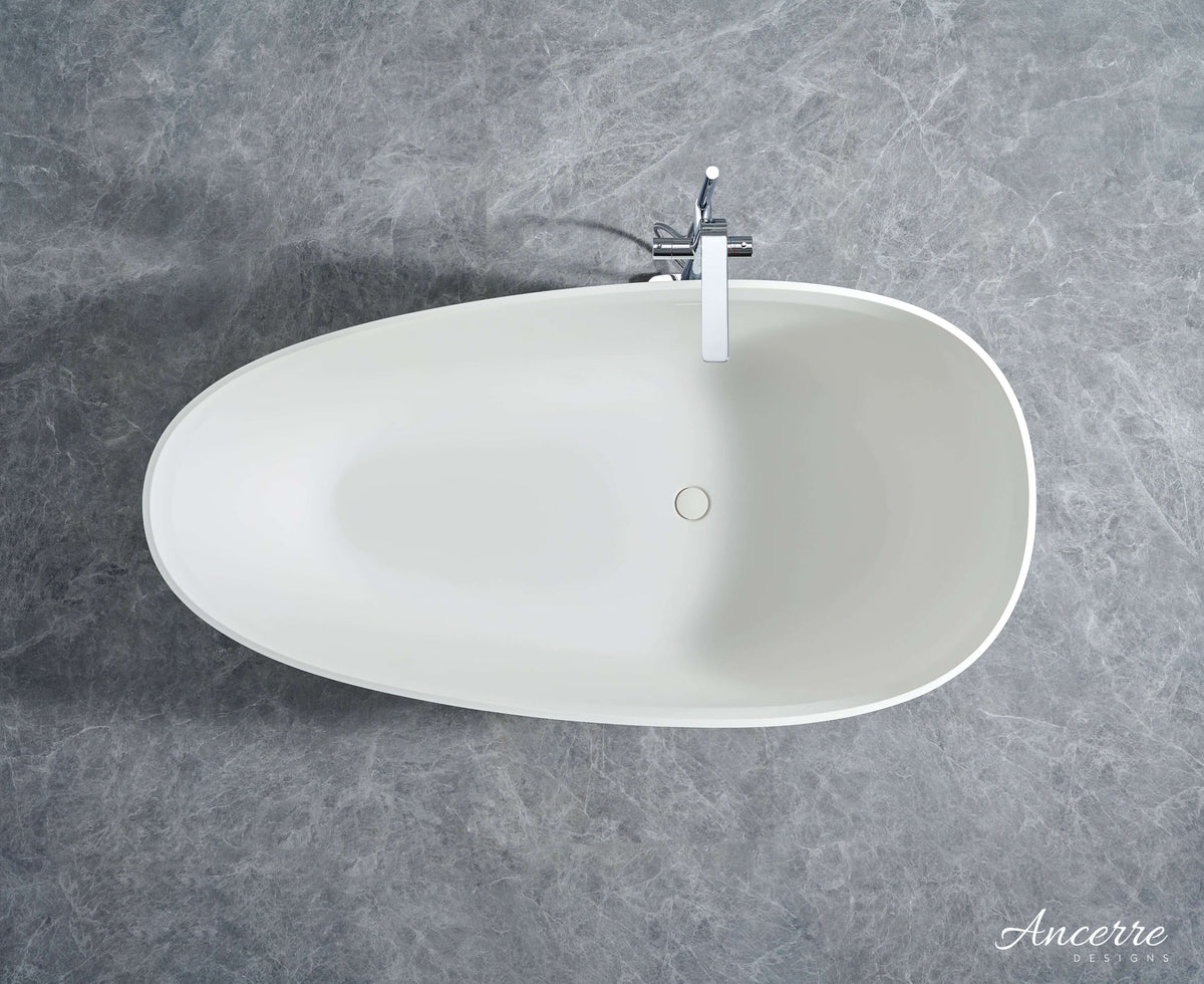Arden 67” Freestanding Solid Surface Bathtub, photo 4 of 18