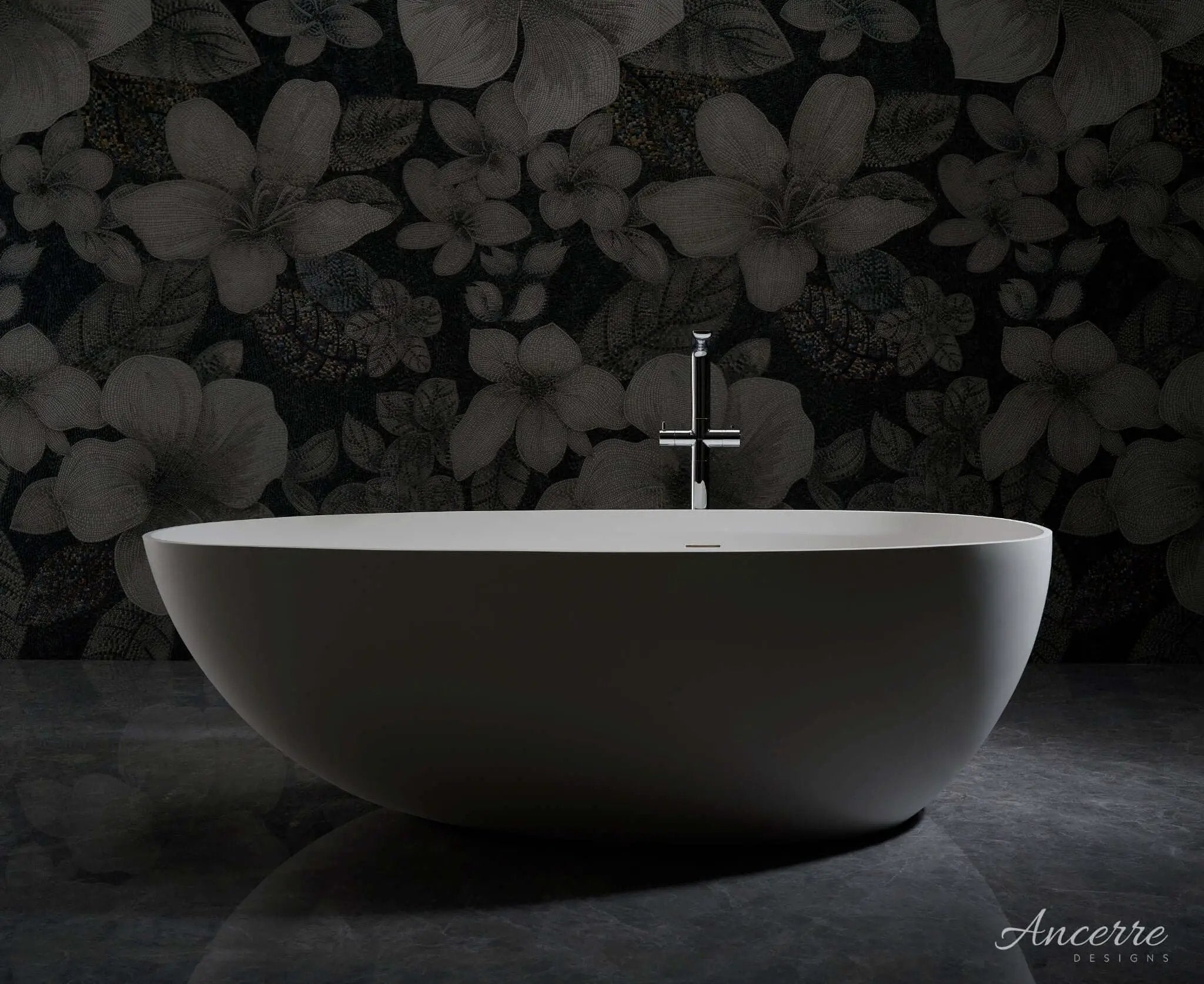 Arden 67” Freestanding Solid Surface Bathtub by Ancerre Designs