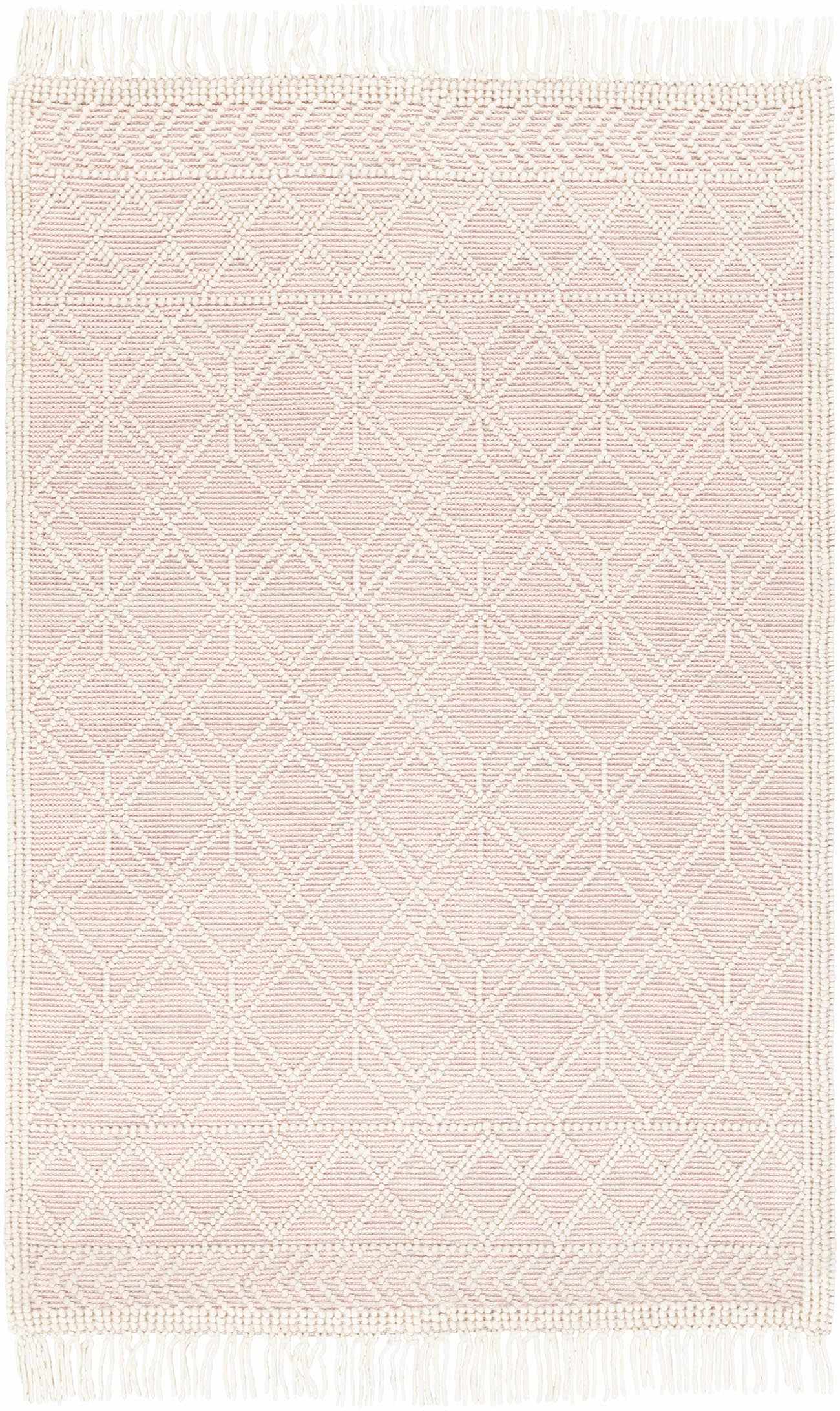 Ramsbury Soft Pink Wool Rug - Clearance by Boutique Rugs