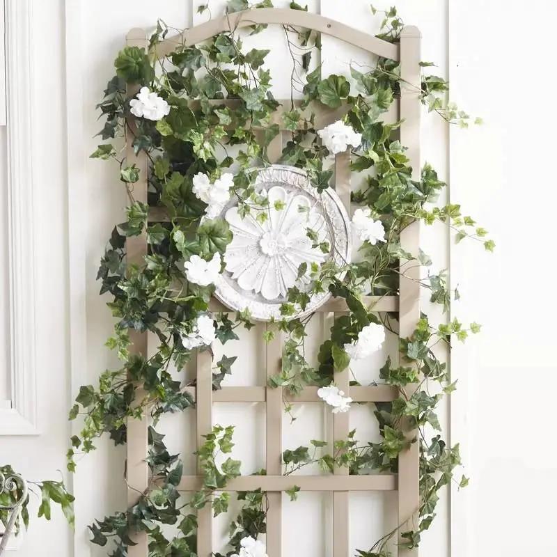 76-inch Tall Mocha Tan Brown Vinyl Garden Trellis by HomePacific