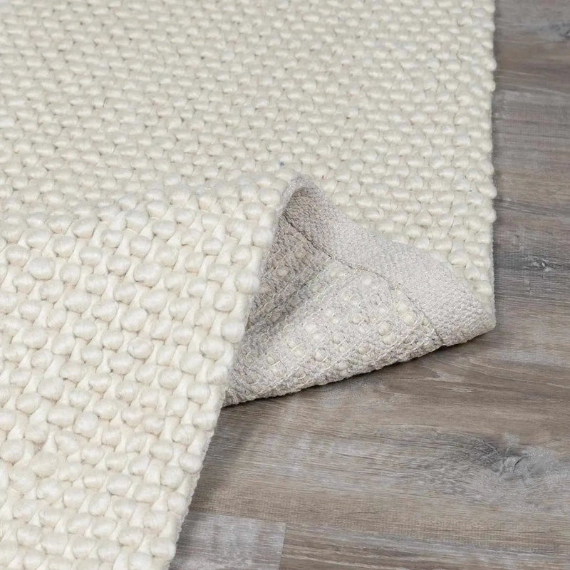 Lucerne Plain Cream Wool Rug LNE-1000 by Boutique Rugs