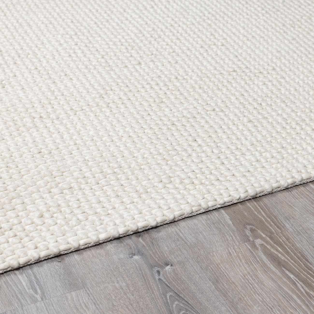 Lucerne Plain Cream Wool Rug LNE-1000 by Boutique Rugs