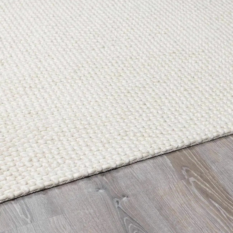 Lucerne Plain Cream Wool Rug LNE-1000 by Boutique Rugs