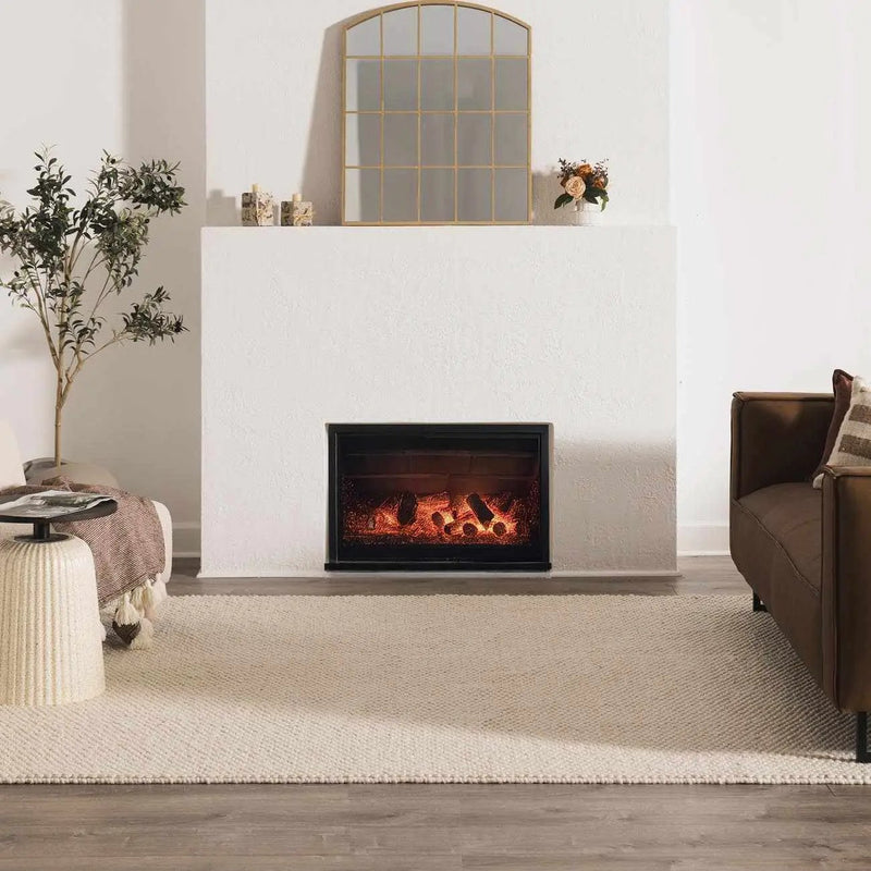 Lucerne Plain Cream Wool Rug LNE-1000 by Boutique Rugs