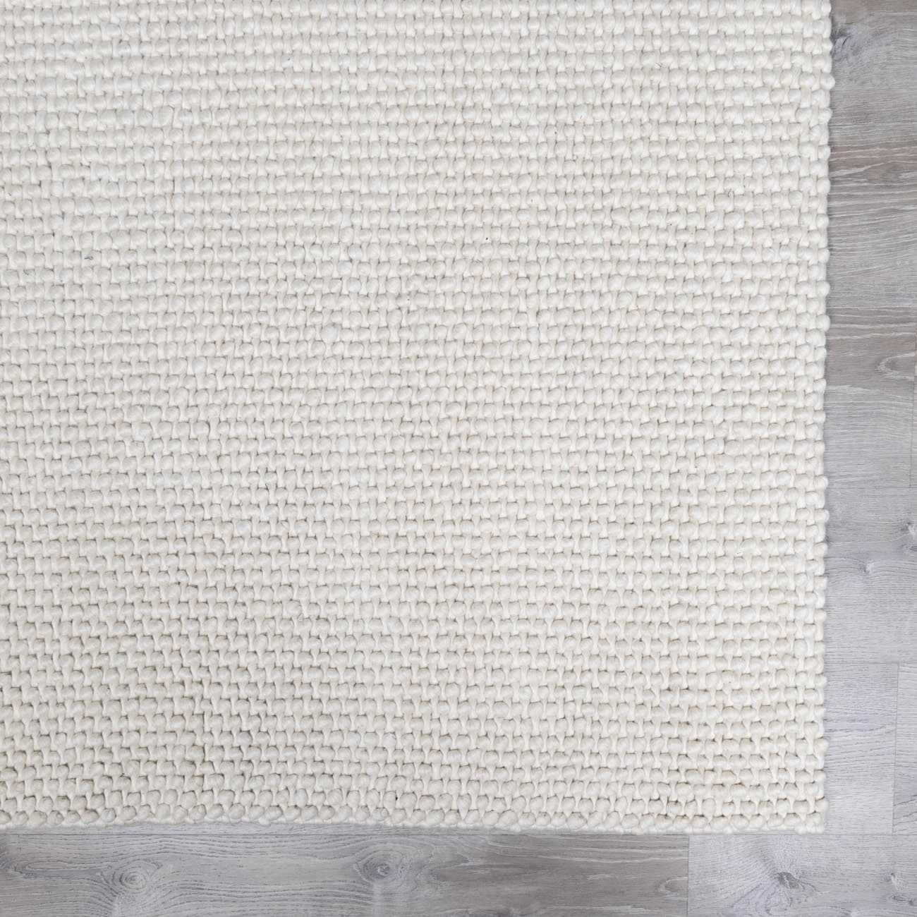 Lucerne Plain Cream Wool Rug LNE-1000 by Boutique Rugs