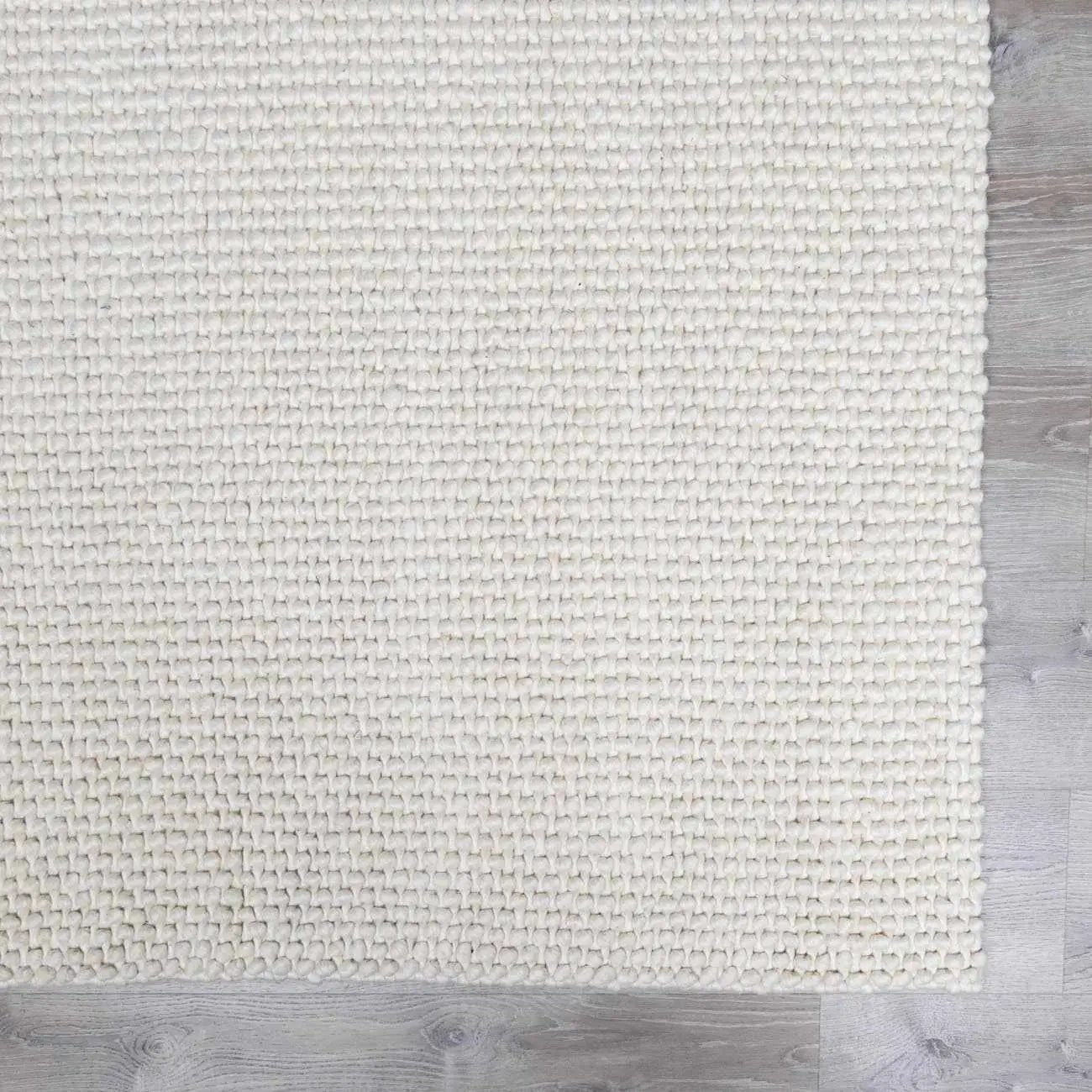 Lucerne Plain Cream Wool Rug LNE-1000 by Boutique Rugs