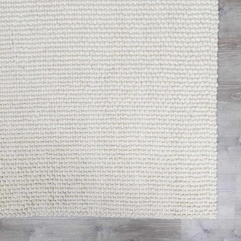 Lucerne Plain Cream Wool Rug LNE-1000 by Boutique Rugs