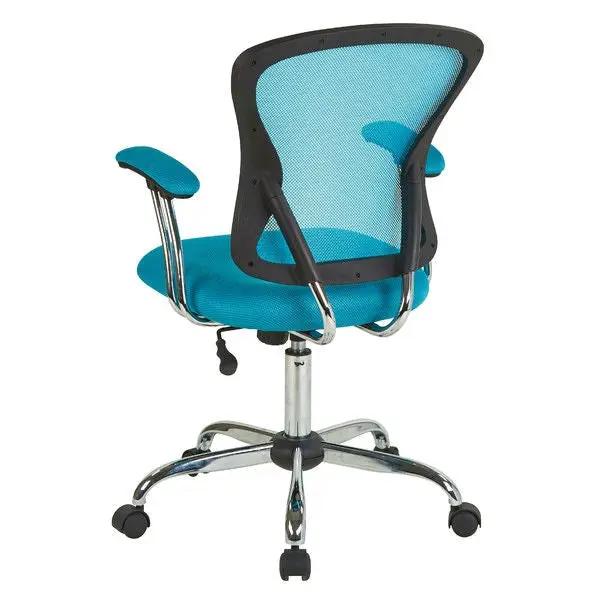 Blue High Back Mesh Office Chair with Padded Armrest by HomePacific