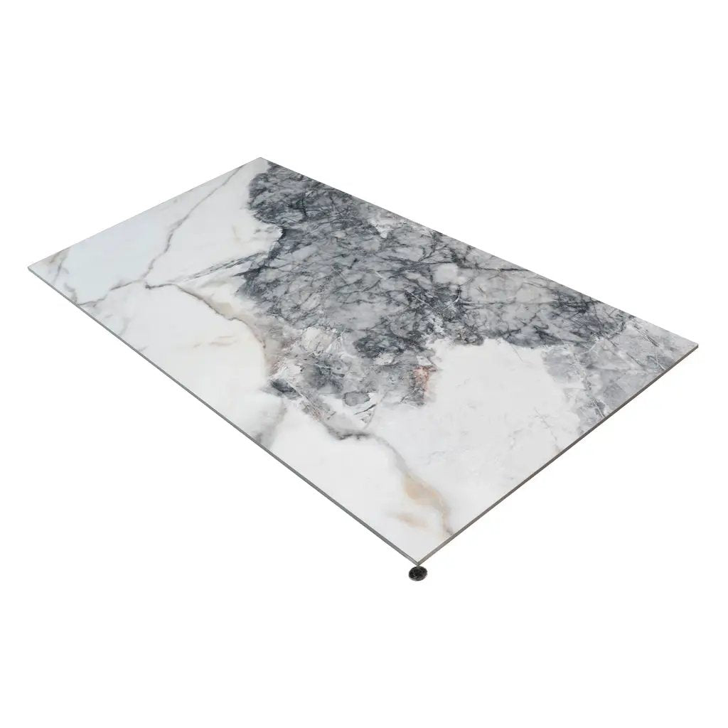 Soft White with Light Gray 24x48 Matte Porcelain Large Format Tile (2 pack, 15.5 sq ft/case) by Apollo Tile