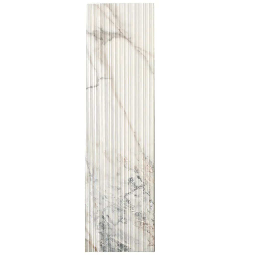 Cool White with Subtle Gray 12x48 Matte Porcelain Large Format Tile (3 pack, 11.63 sq ft/case) by Apollo Tile