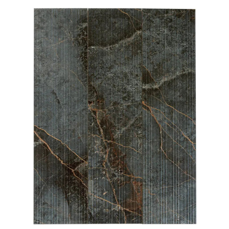 Slate Gray with Molten Copper 12x48 Matte Porcelain Large Format Tile (3 pack, 11.63 sq ft/case) by Apollo Tile
