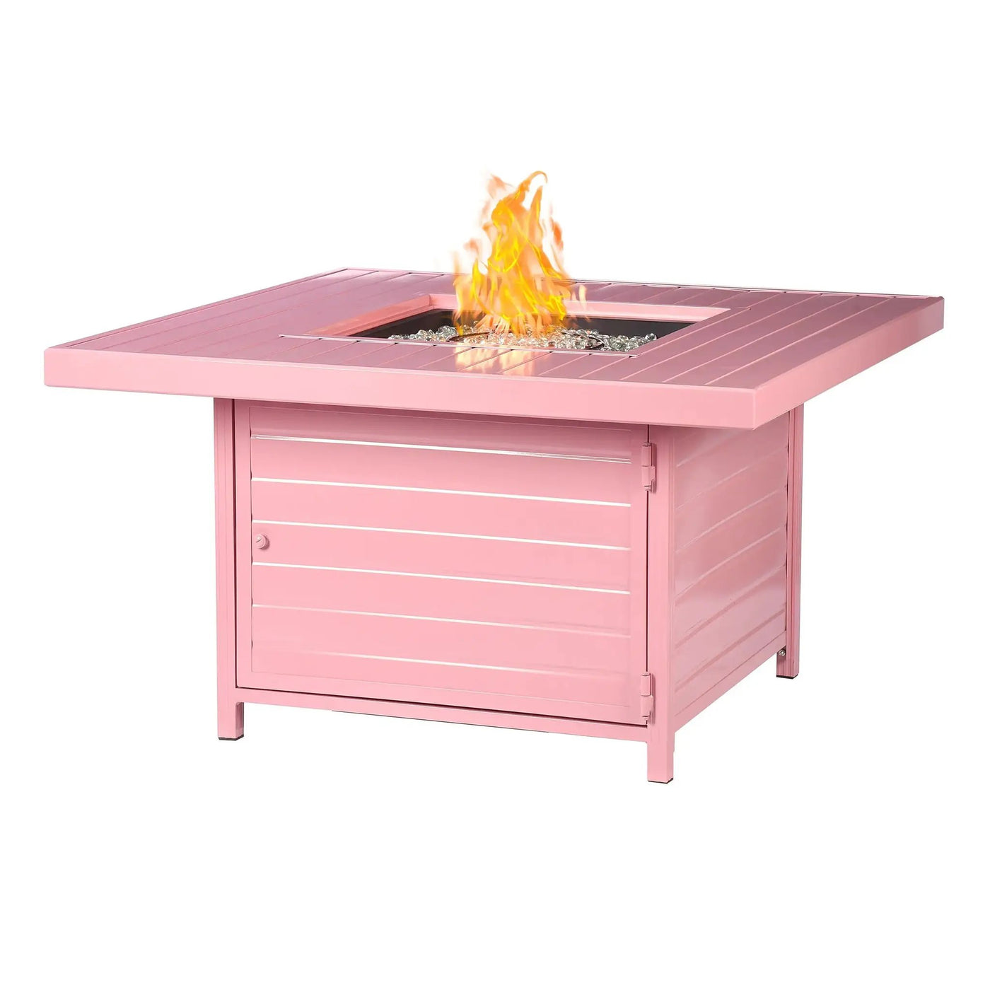 Aluminum 42-in Square Propane Fire Table with Beads, Covers and Lid by Sharicks