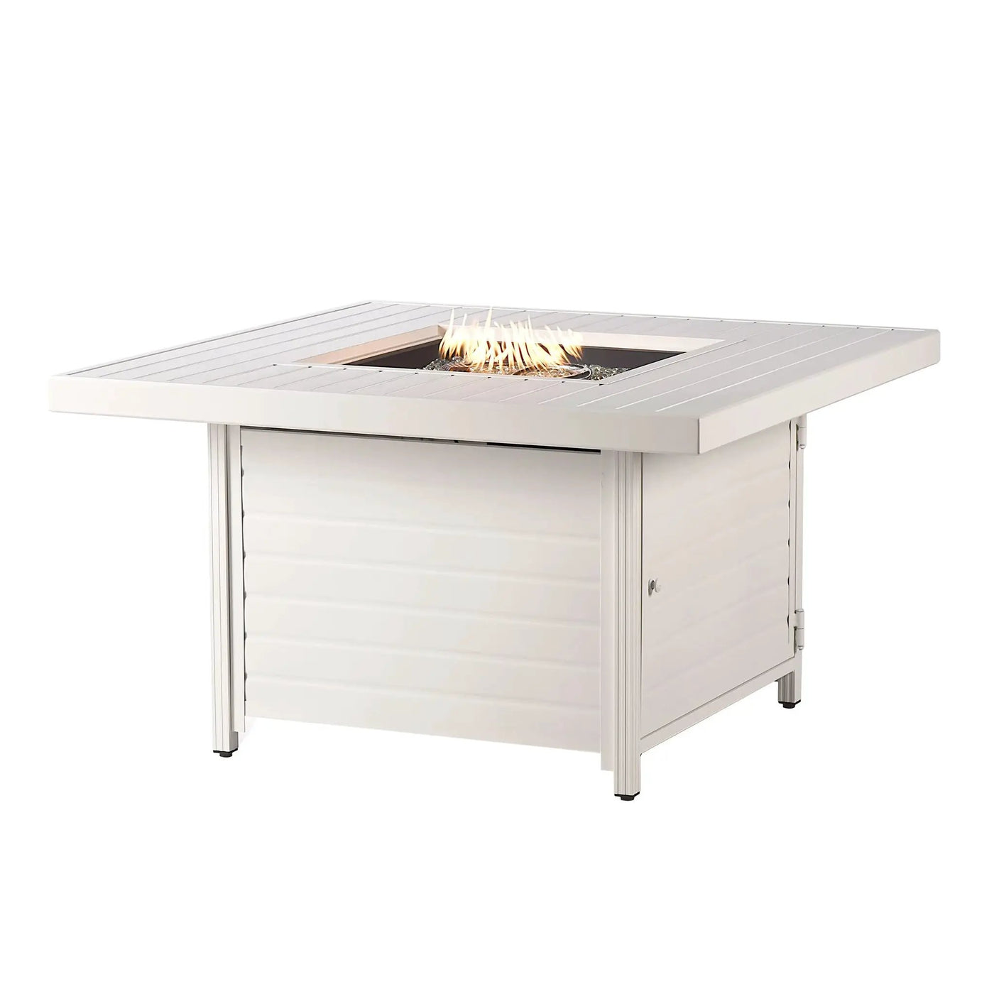 Aluminum 42-in Square Propane Fire Table with Beads, Covers and Lid by Sharicks