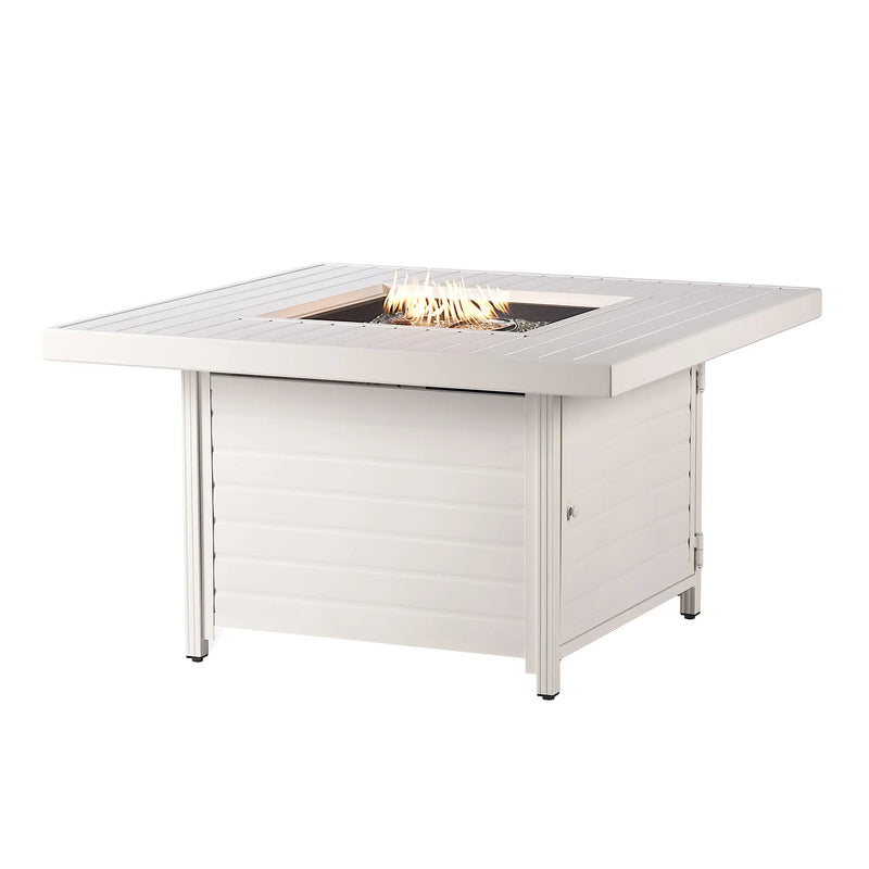 Aluminum 42-in Square Propane Fire Table with Beads, Covers and Lid by Sharicks