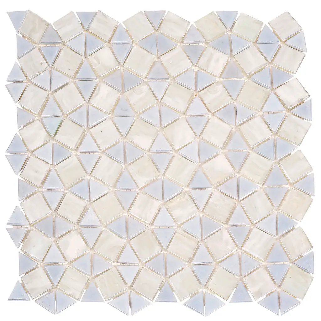 Snow White 11x11 Glossy Square Glass Mosaic Tile (10 pack, 8.1 sq ft/case) by Apollo Tile