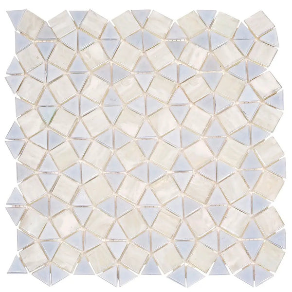 Snow White 11x11 Glossy Square Glass Mosaic Tile (10 pack, 8.1 sq ft/case), photo 2 of 6
