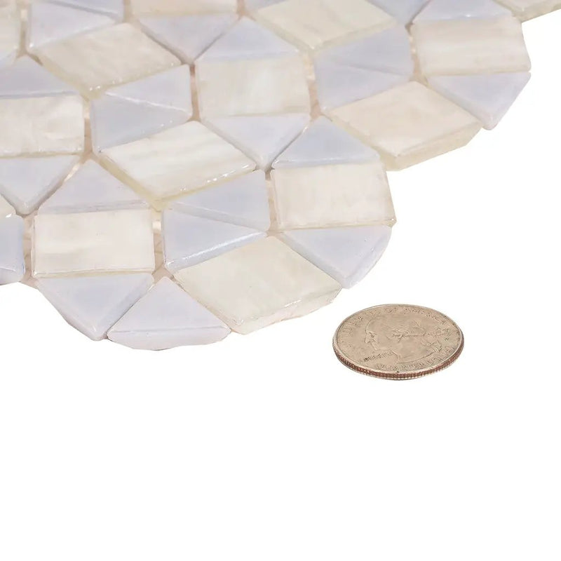 Snow White 11x11 Glossy Square Glass Mosaic Tile (10 pack, 8.1 sq ft/case) by Apollo Tile
