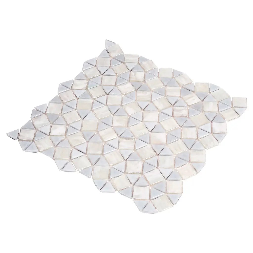 Snow White 11x11 Glossy Square Glass Mosaic Tile (10 pack, 8.1 sq ft/case) by Apollo Tile