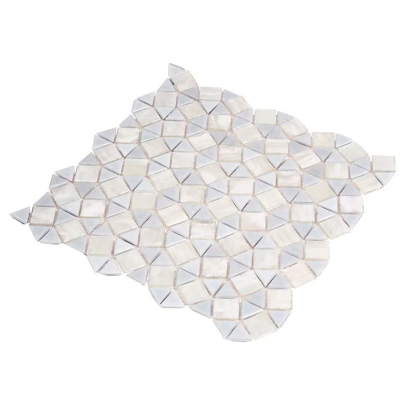 Snow White 11x11 Glossy Square Glass Mosaic Tile (10 pack, 8.1 sq ft/case) by Apollo Tile