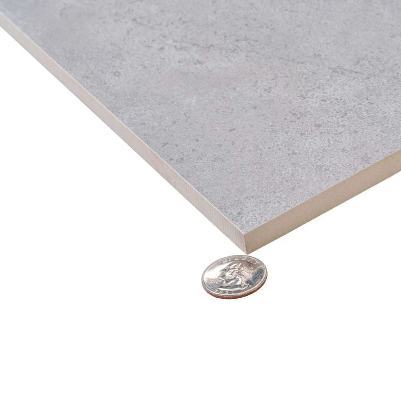 Gray 12x40 Matte Field Ceramic Tile (6 pack, 19.11 sq ft/case) by Apollo Tile