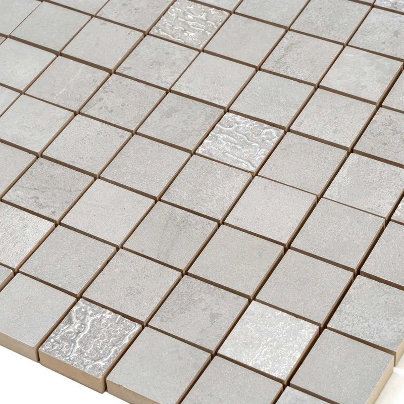 Gray 12x12 Matte Field Ceramic Mosaic Tile (10 pack, 10.68 sq ft/case) by Apollo Tile