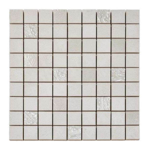 Smoke White 12x12 Matte Field Ceramic Mosaic Tile (10 pack, 10.68 sq ft/case), photo 2 of 5