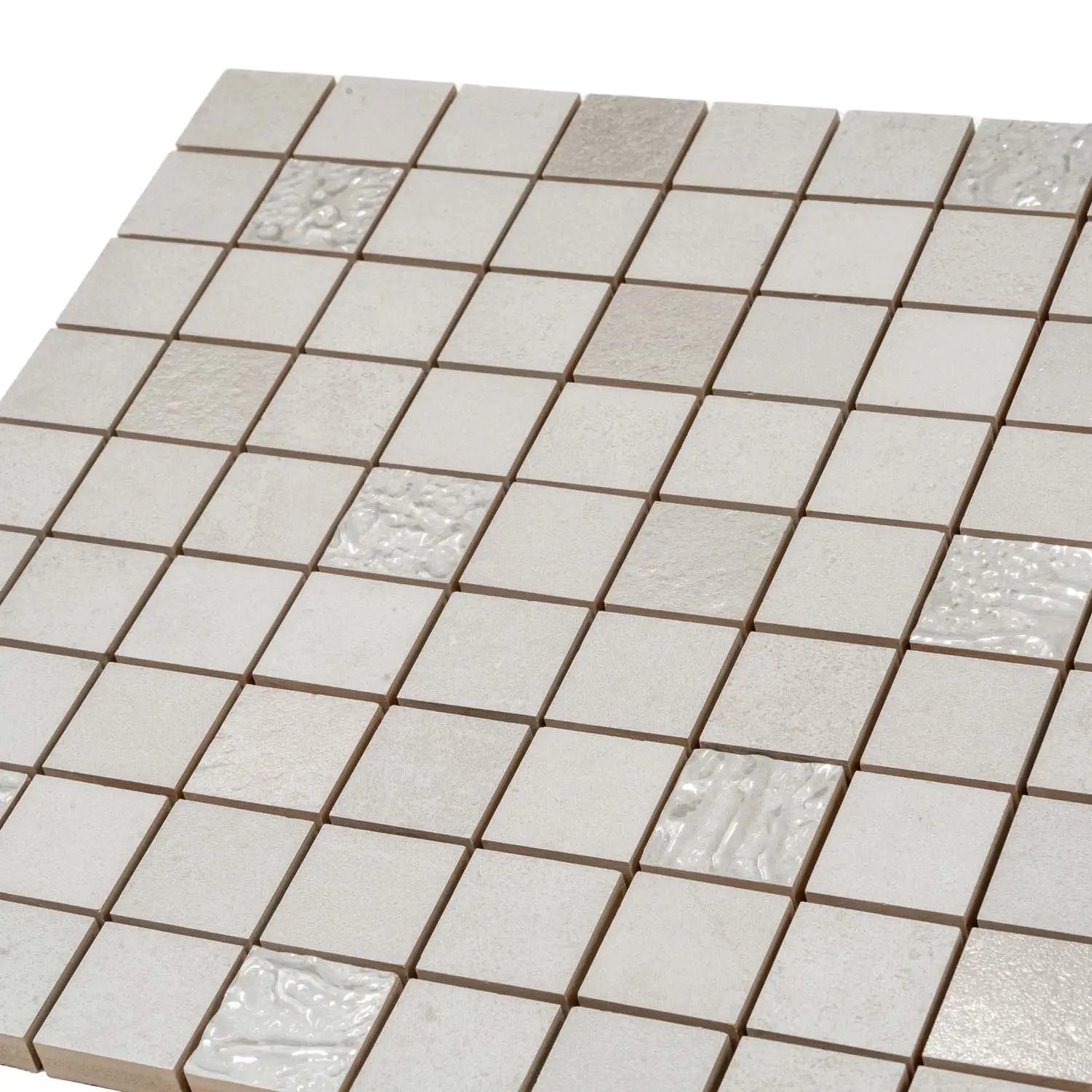 Smoke White 12x12 Matte Field Ceramic Mosaic Tile (10 pack, 10.68 sq ft/case) by Apollo Tile