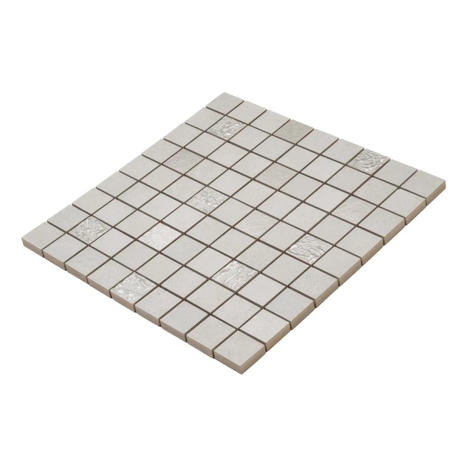 Smoke White 12x12 Matte Field Ceramic Mosaic Tile (10 pack, 10.68 sq ft/case) by Apollo Tile