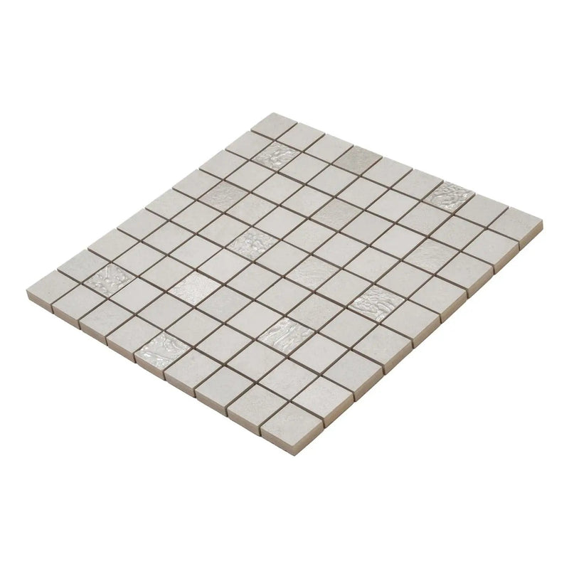 Smoke White 12x12 Matte Field Ceramic Mosaic Tile (10 pack, 10.68 sq ft/case) by Apollo Tile