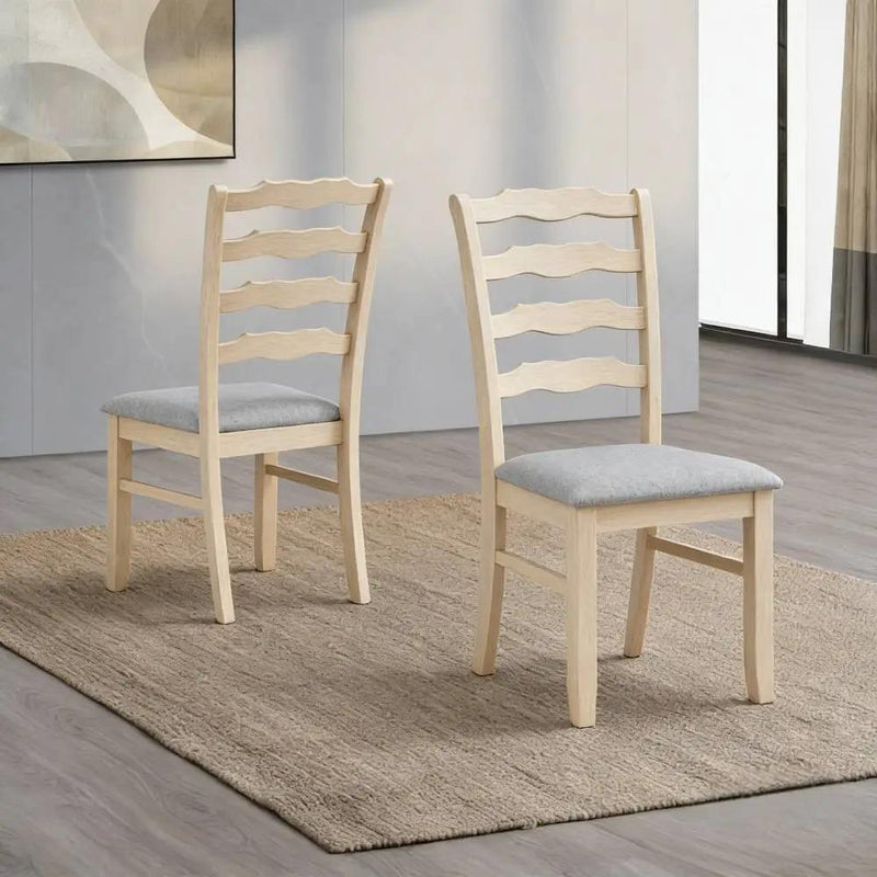ACTU Farmhouse Dining Table Set with Upholstered Chairs for 4–6 by ACTU FURNITURE