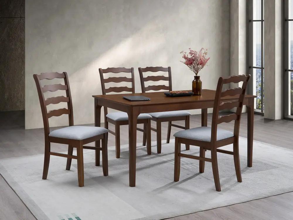 ACTU Farmhouse Dining Table Set with Upholstered Chairs for 4–6 by ACTU FURNITURE