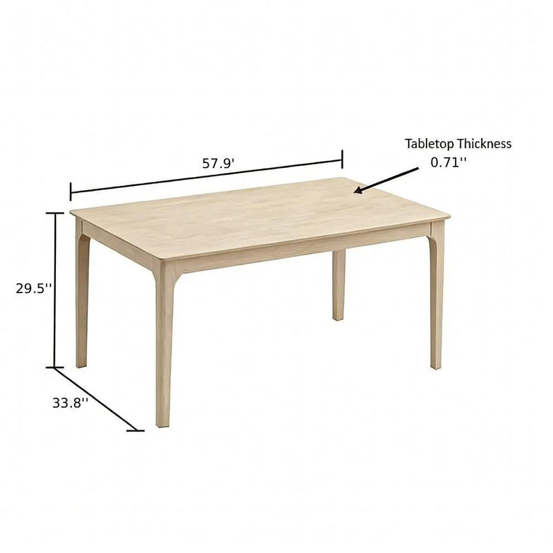 ACTU Farmhouse Dining Table Set with Upholstered Chairs for 4–6 by ACTU FURNITURE