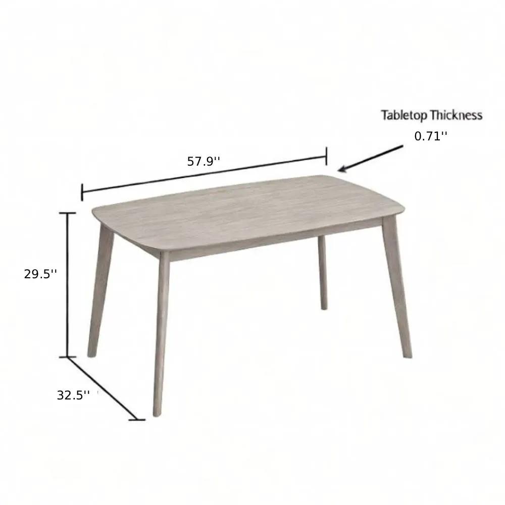 ACTU Scandinavian Dining Table Set with Upholstered Chairs for Small Spaces (Seats 4–6) by ACTU FURNITURE