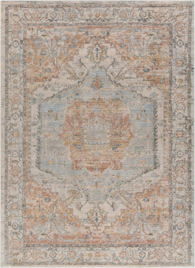 Vaeda Blue & Beige Thick Luxe Rug by Boutique Rugs