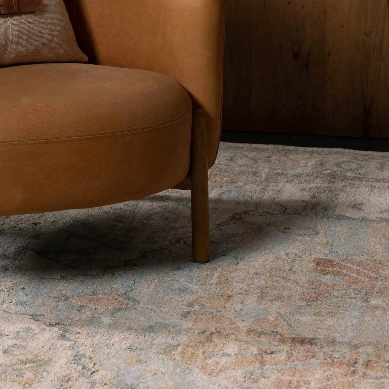 Vaeda Blue & Beige Thick Luxe Rug by Boutique Rugs