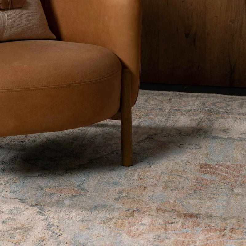 Vaeda Blue & Beige Thick Luxe Rug by Boutique Rugs