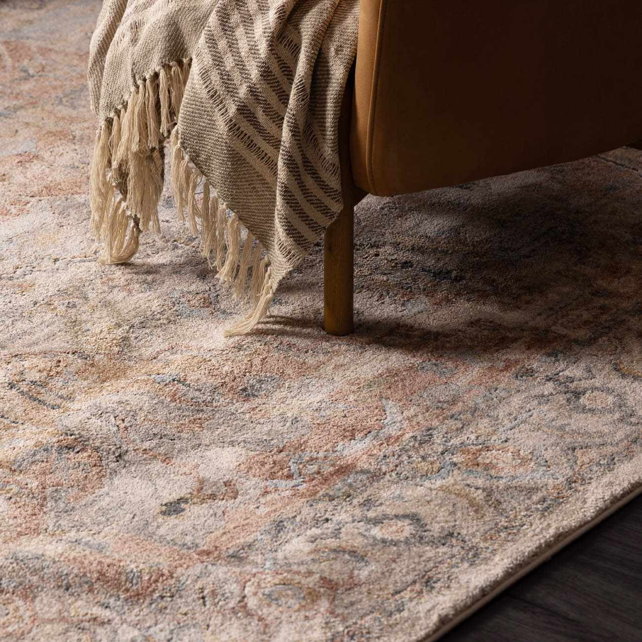 Vaeda Blue & Beige Thick Luxe Rug by Boutique Rugs