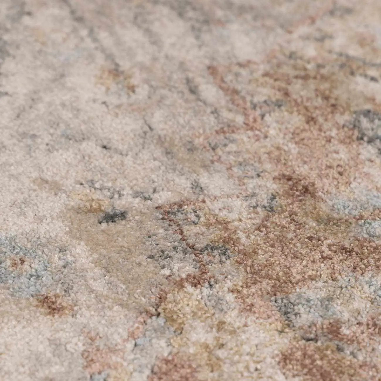 Vaeda Blue & Beige Thick Luxe Rug by Boutique Rugs