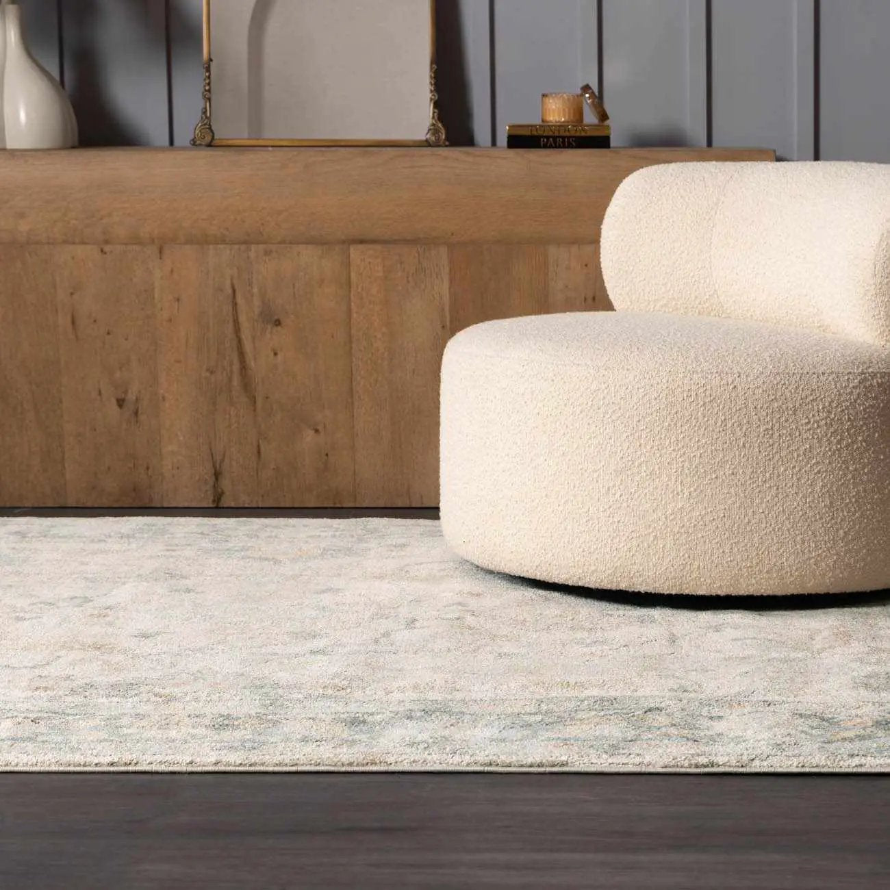 Ahmaud Beige & Light Gray Thick Luxe Area Rug by Boutique Rugs