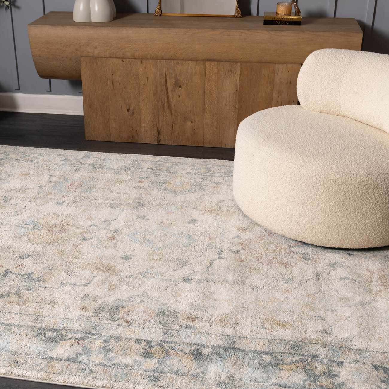 Ahmaud Beige & Light Gray Thick Luxe Area Rug by Boutique Rugs