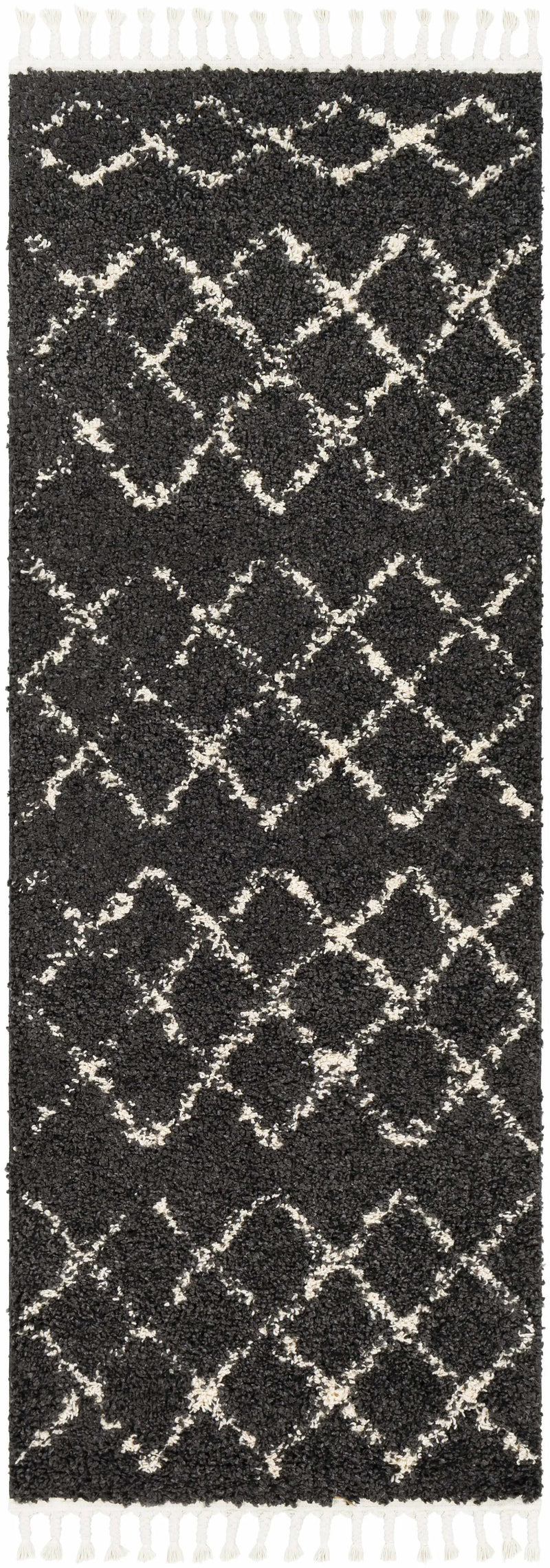 Wallagrass Black Moroccan Shag Rug - Clearance by Boutique Rugs