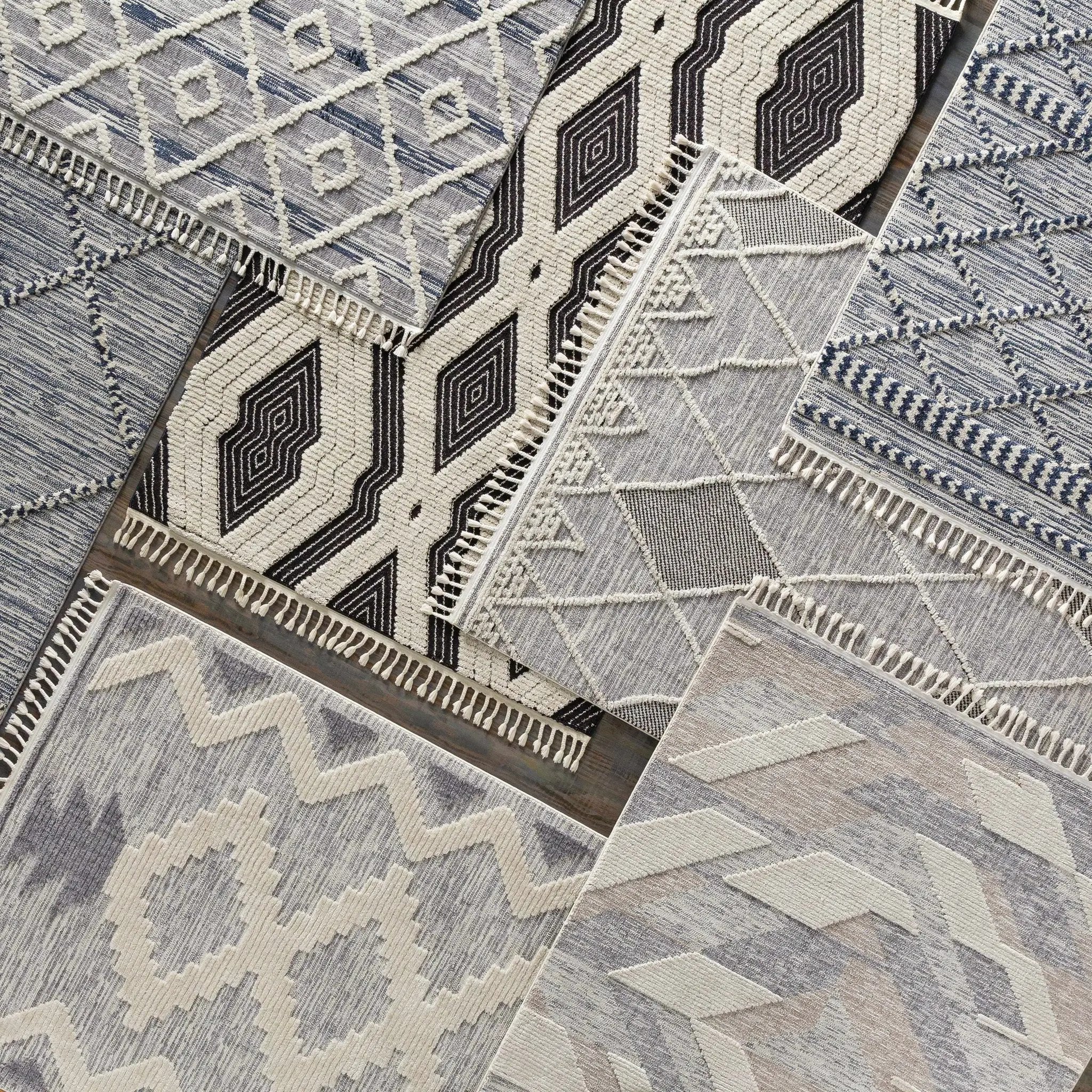 Thornburg High/Low Pile Rug with Tassels - Clearance by Boutique Rugs