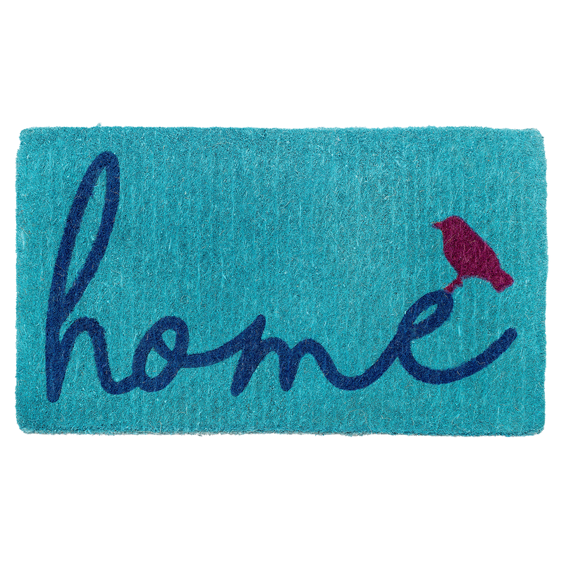 A Bird Perched on Home Coir Doormat by Fab Habitat
