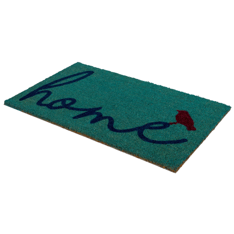 A Bird Perched on Home Coir Doormat by Fab Habitat