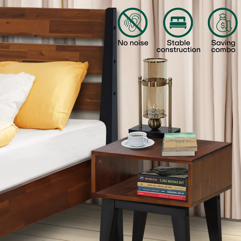 Emery Solid Wood Bed Frame by Megsu