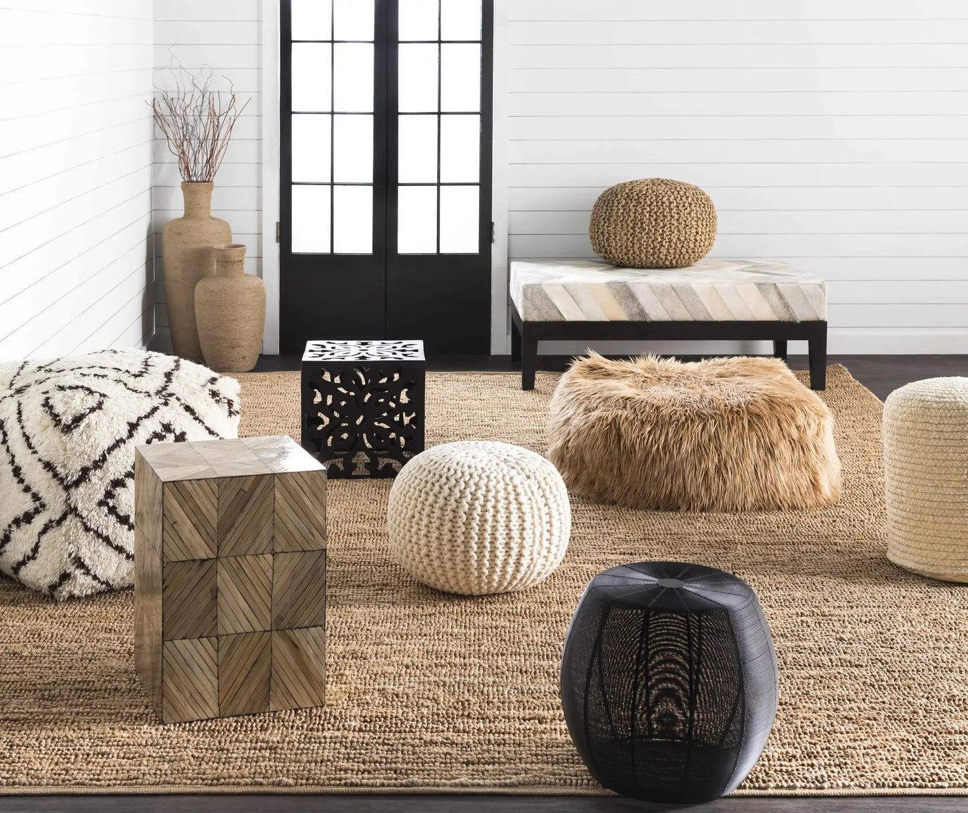 Glover Natural Braided Jute Carpet - Clearance by Boutique Rugs