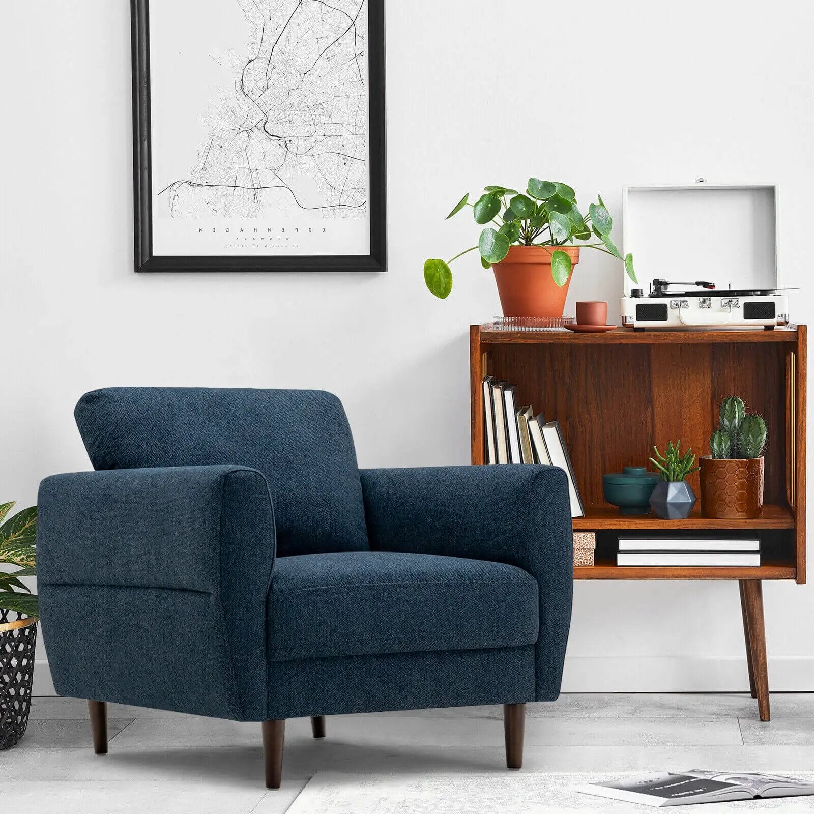 Modern Upholstered Accent Chair Single Sofa Armchair by DirectDeals