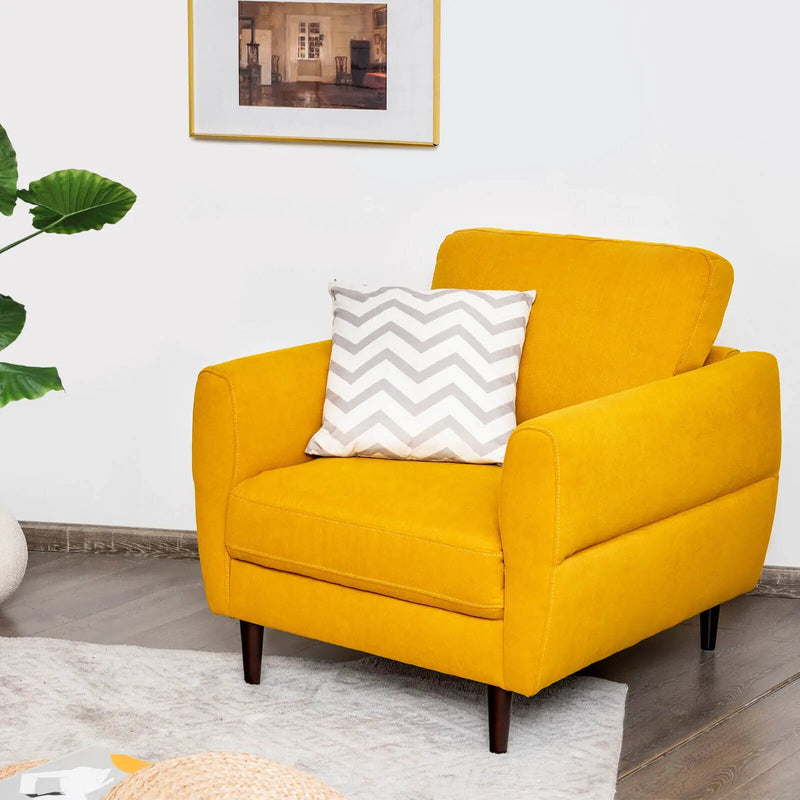 Modern Upholstered Accent Chair Single Sofa Armchair by DirectDeals